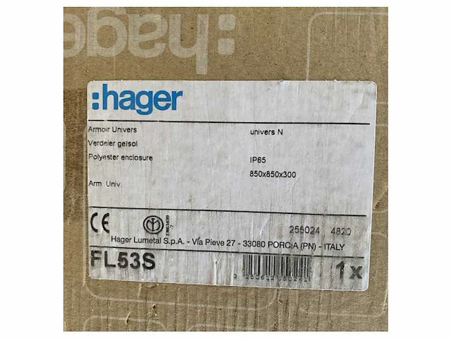 Hager ip65 installation cabinet empty 850 x 850 x 30 - fl53s - afbeelding 2 van  4