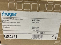 Hager u84lu kabelaansluitkast (leeg) (5x) - afbeelding 3 van  3