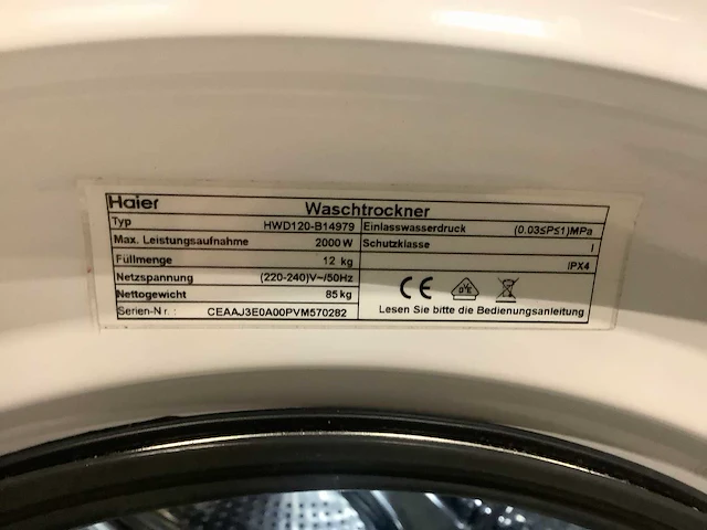 Haier - hwd120 - b14979 - wasdroger - afbeelding 8 van  10