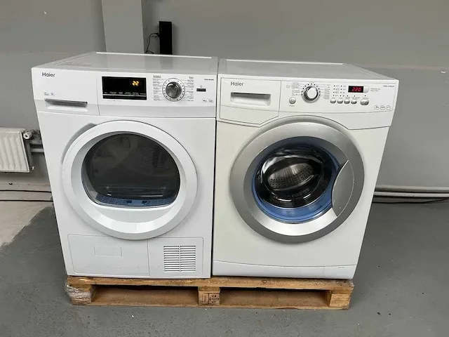 Haier - wasmachine + haier droger - afbeelding 1 van  12