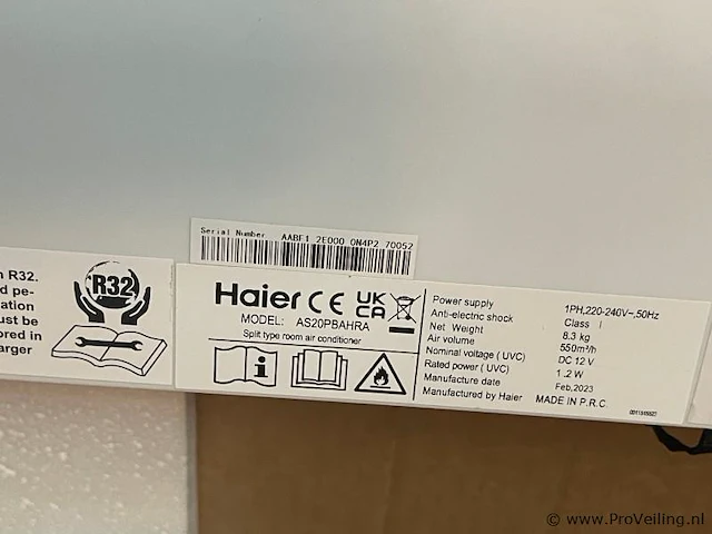 Haier as20pbahra spit type room air conditioner - afbeelding 6 van  6