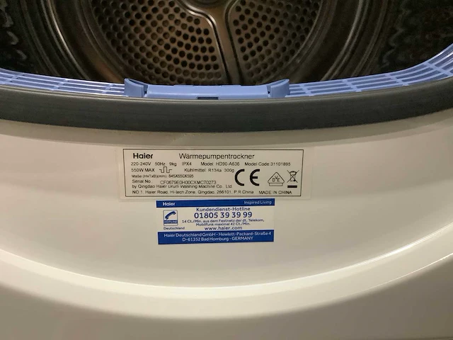 Haier hd90-a636 wasdroger - afbeelding 6 van  7