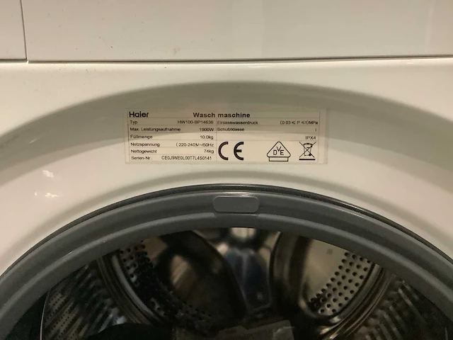 Haier hw100-bp14636 wasmachine - afbeelding 7 van  8