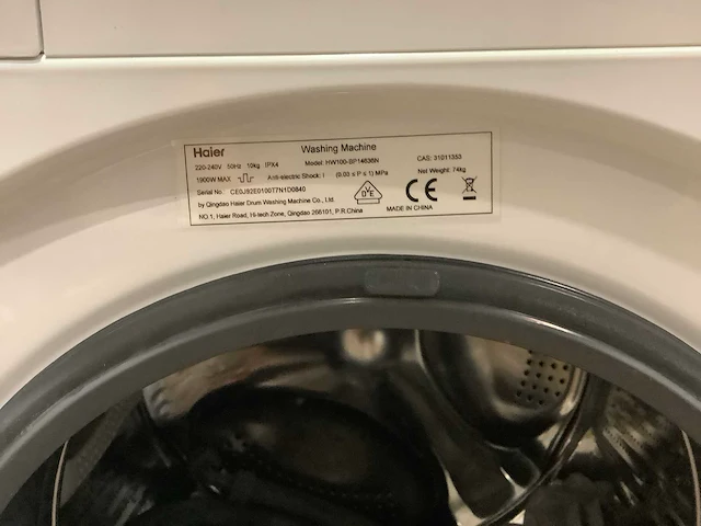 Haier hw100-bp14636n wasmachine - afbeelding 7 van  8