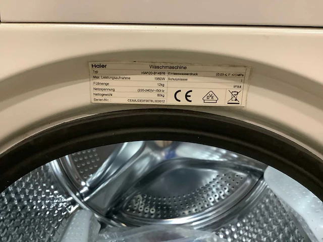 Haier hw120-b14876 wasmachine - afbeelding 8 van  9