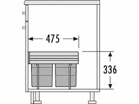 Hailo - tandem r ii - 3642131 - afvalbak - afbeelding 2 van  2