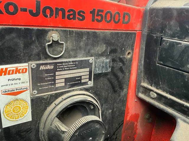 Hako jonas 1500 d zelfrijdende veegmachine - afbeelding 19 van  26