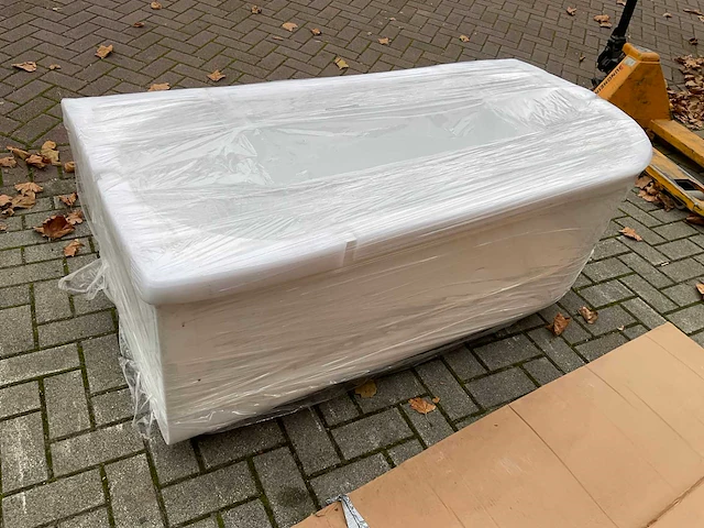 Half vrijstaand hoekbad links 150x75x58cm met afvoer acryl glans wit - afbeelding 2 van  8