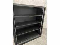 Halfhoge stalen roldeurkast - zwart - afbeelding 7 van  7