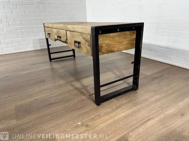 Haltafel – mangohout – metalen onderstel - afbeelding 2 van  7