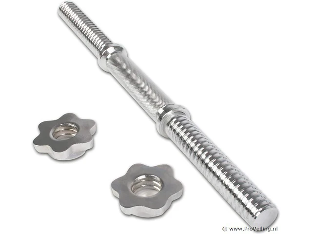 Halter - dumbbell - totaalgewicht 20kg - met ergonomisch handvat met grip, ø25 mm, kunststof behuizing met stalen, stersloten - halterstangen - afbeelding 5 van  6