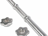 Halter - dumbbell - totaalgewicht 20kg - met ergonomisch handvat met grip, ø25 mm, kunststof behuizing met stalen, stersloten - halterstangen - afbeelding 5 van  6