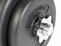 Halter - dumbbell - totaalgewicht 20kg - met ergonomisch handvat met grip, ø25 mm, kunststof behuizing met stalen, stersloten - halterstangen - afbeelding 6 van  6