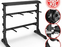 Halter-, en gewichtstandaard voor halterstang en schijven en dumbells max 300 kg - afbeelding 1 van  12