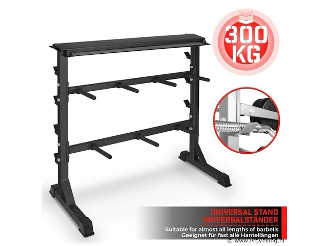 Halter-, en gewichtstandaard voor halterstang en schijven en dumbells max 300 kg - afbeelding 5 van  12