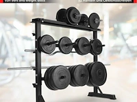 Halter-, en gewichtstandaard voor halterstang en schijven en dumbells max 300 kg - afbeelding 8 van  12