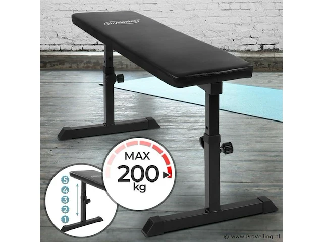 Halterbank / fitnessbank 5 standen 103 x 47 x 44-57 cm - afbeelding 1 van  7