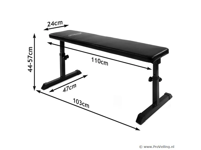 Halterbank / fitnessbank 5 standen 103 x 47 x 44-57 cm - afbeelding 2 van  7