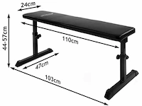 Halterbank / fitnessbank 5 standen 103 x 47 x 44-57 cm - afbeelding 2 van  7