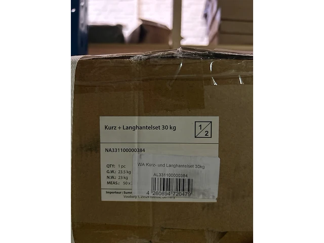 Halterset 30kg kort en lang - afbeelding 2 van  2