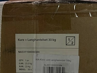Halterset 30kg kort en lang - afbeelding 2 van  2