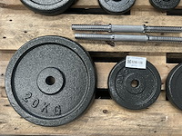 Halterset met 10 halterschijven gietijzer - afbeelding 2 van  8