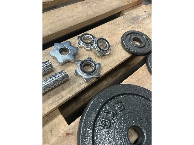 Halterset met 10 halterschijven gietijzer - afbeelding 8 van  8