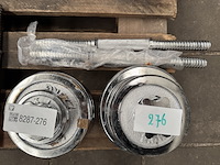 Halterset (totaal 10 halterschijven: 2x 5 kg, 2x 2,5 kg, 4x 2,25 kg, 2x 0,5 kg) - afbeelding 5 van  5