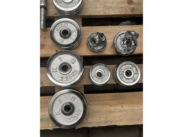 Haltersets met 23 halterschijven gietijzer - afbeelding 2 van  6