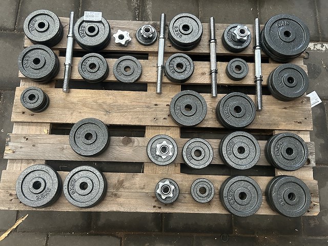 Haltersets met 51 halterschijven gietijzer - afbeelding 1 van  9