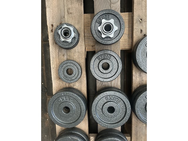 Haltersets met 51 halterschijven gietijzer - afbeelding 5 van  9