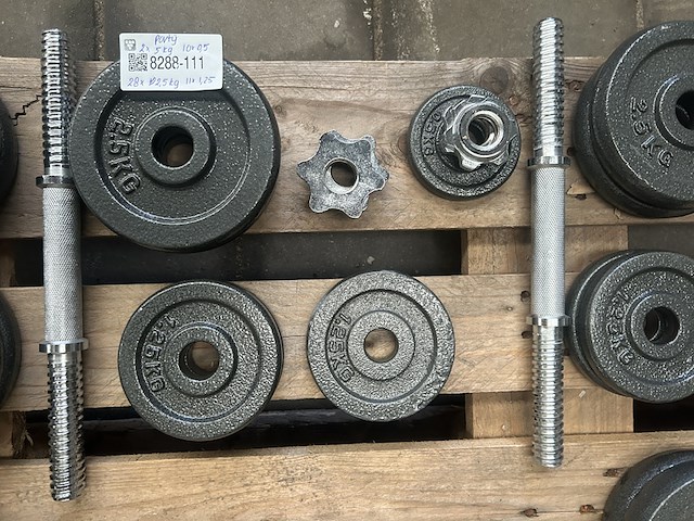 Haltersets met ca. 51 halterschijven gietijzer - afbeelding 4 van  9