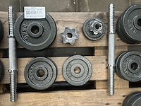 Haltersets met ca. 51 halterschijven gietijzer - afbeelding 4 van  9