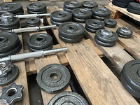 Haltersets met ca. 51 halterschijven gietijzer - afbeelding 7 van  9
