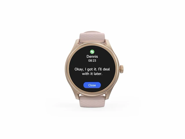 Hama smartwatch 5010 rond slaapbewaking waterdicht 1.38 inch rose - afbeelding 3 van  4