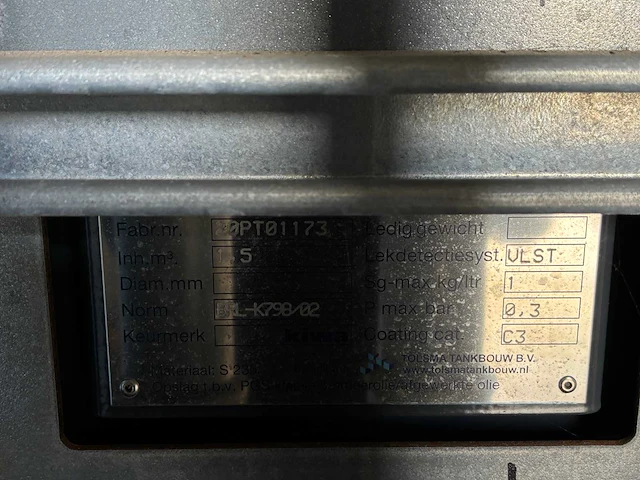 Hamer horizontale olie opslagtank (3x) - afbeelding 6 van  15