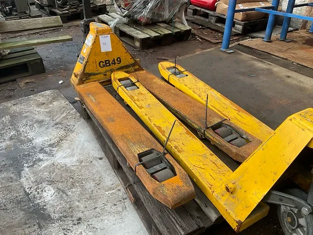 Hand hydraulische palletwagen (2x) - afbeelding 2 van  3