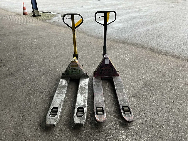 Hand hydraulische palletwagen (2x) - afbeelding 1 van  4