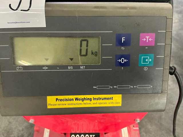 Hand hydraulische palletwagen met weegschaal - afbeelding 3 van  12