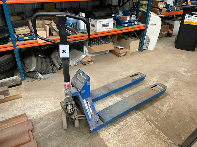 Hand hydraulische wegende palletwagen - afbeelding 1 van  4