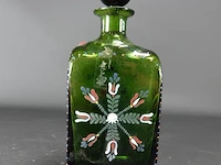 Handbeschilderde oude fles - afbeelding 1 van  5