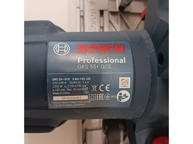 Handcirkelzaag - 230v bosch, gks 55 gce, bouwjaar 2020 - afbeelding 5 van  9