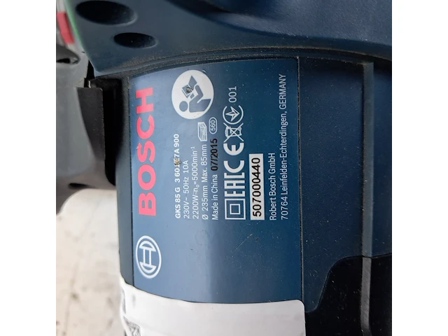 Handcirkelzaag 235mm 230v bosch, gks 85 g, bouwjaar 2015 - afbeelding 5 van  5
