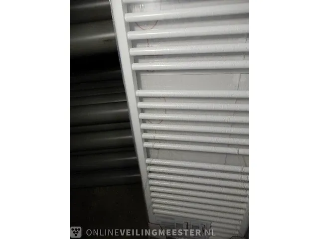 Handdoekradiator brugman , ibiza, wit, , 1714x750cm - afbeelding 1 van  3