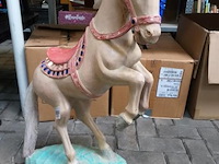 Handgemaakt decoratief steigerend sierpaard - 76 cm hoog - afbeelding 1 van  7