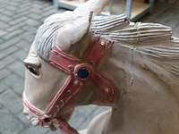 Handgemaakt decoratief steigerend sierpaard - 76 cm hoog - afbeelding 3 van  7