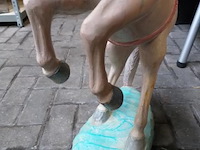 Handgemaakt decoratief steigerend sierpaard - 76 cm hoog - afbeelding 4 van  7