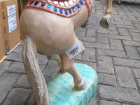 Handgemaakt decoratief steigerend sierpaard - 76 cm hoog - afbeelding 5 van  7