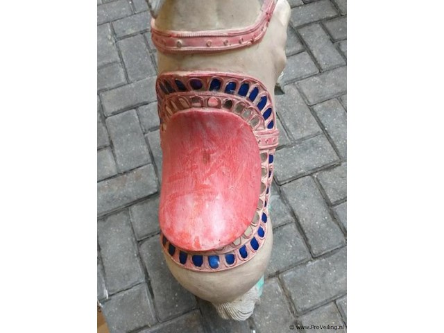 Handgemaakt decoratief steigerend sierpaard - 76 cm hoog - afbeelding 7 van  7