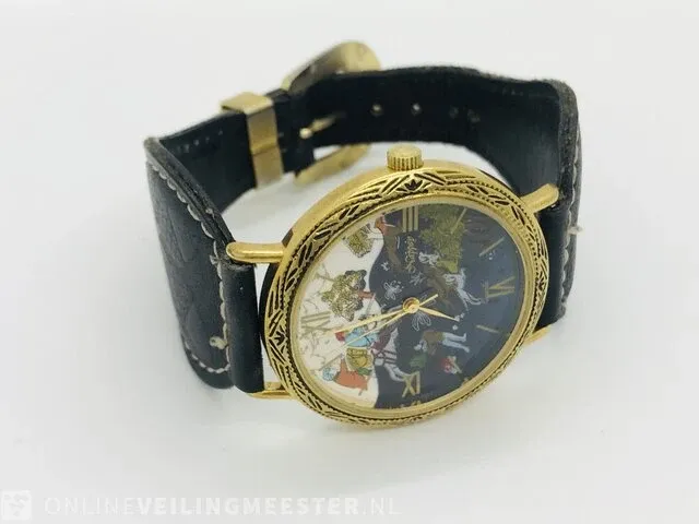 Handgeschilderd horloge - nappey besancon - met mogul schilderij - afbeelding 3 van  7